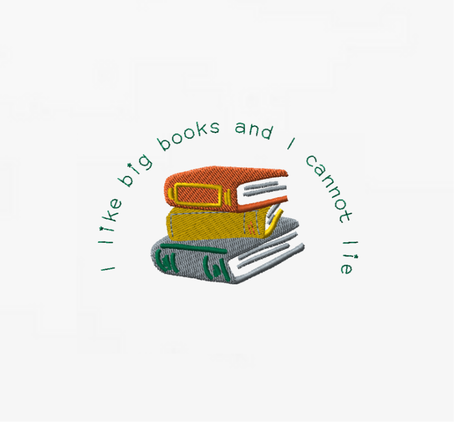 I like big books - unisex embroidered tee