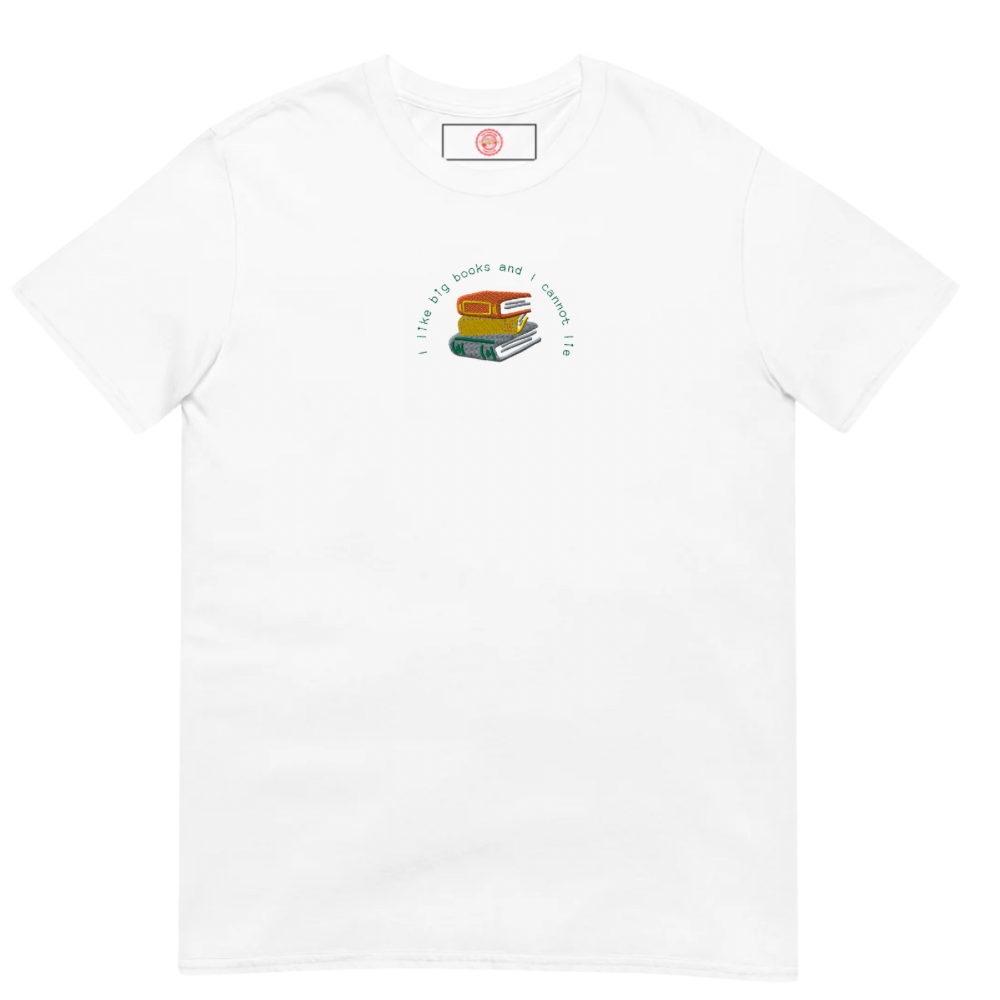I like big books - unisex embroidered tee