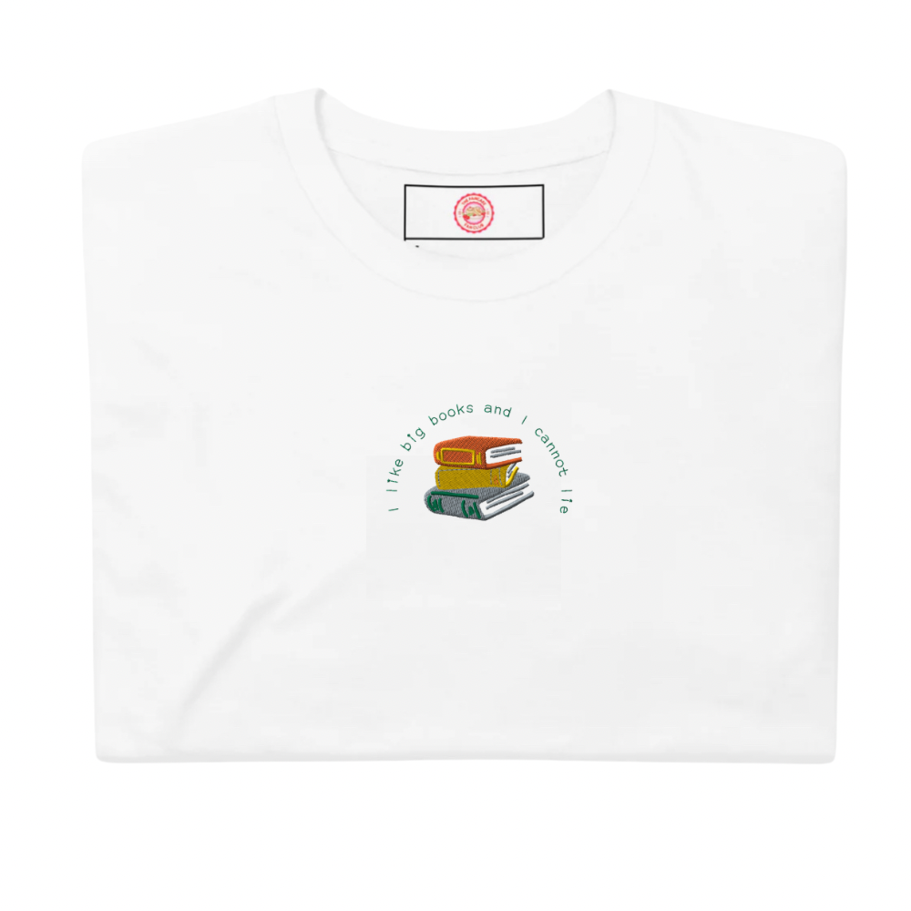 I like big books - unisex embroidered tee