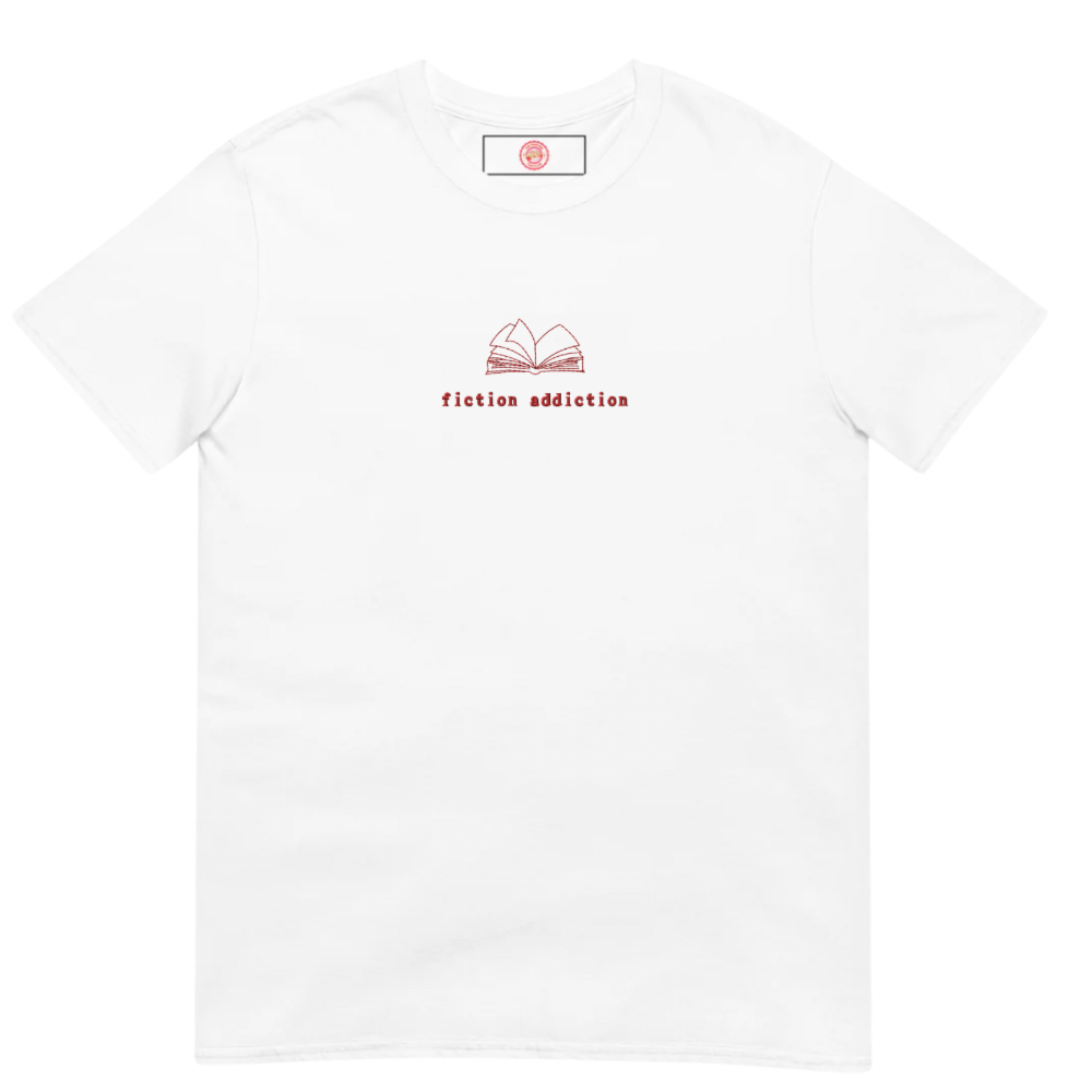 fiction addiction - unisex embroidered tee