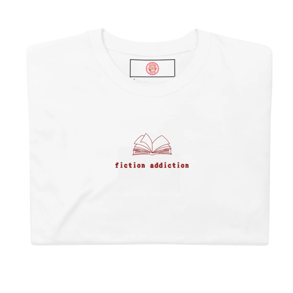 fiction addiction - unisex embroidered tee